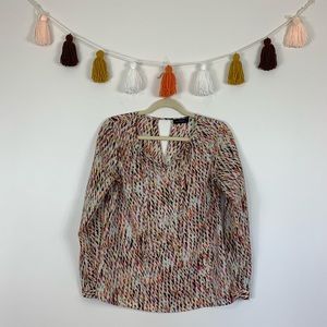 The Limited Multicolor Watercolor Blouse Small